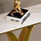 12 Inch Wide Glam Accent Table Half Moon Metal Console Table for Hall