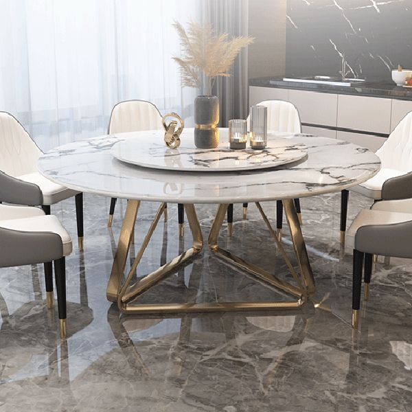Traditional Luxury Dining Table Round Dining Table for Dinner Room Clearhalo 'Dining Tables & Seating' 'Dining Tables' 'dining_table' 'furn' 'furn_dining_table' 'Furniture' 'Kitchen & Dining Furniture' 1200x1200_1ab6d18d-7125-4296-b10d-ede207eba1fc