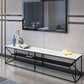 Contemporary Style TV Stand 2-shelf Open Storage TV Media Stand