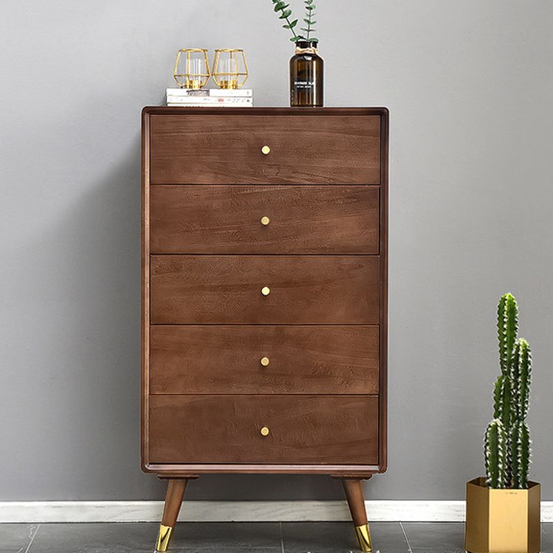 Solid Wood Accent Chest with 4/5/6/7 Drawers and Straight Legs