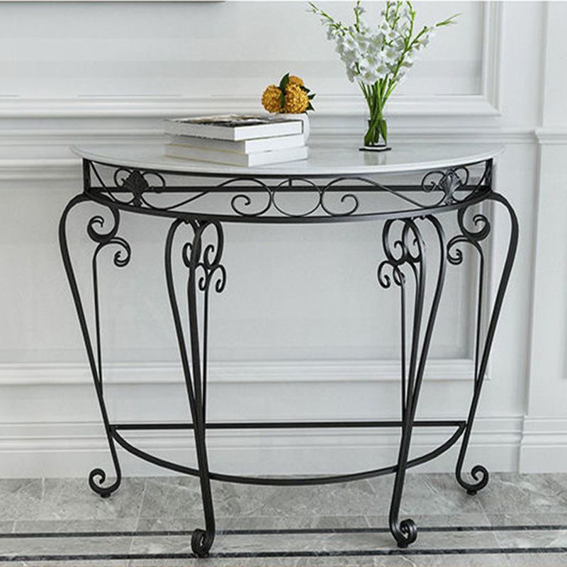 Sala 4 gambe Fucide legno in legno mezza luna resistente a graffi e console resistente alle macchie