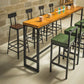 Metal Bar Table Solid Wood Top Bistro Pub Table for Patio Use Clearhalo 'Bar Furniture' 'Bar Tables' 'bar_tables' 'furn' 'furn_bar_tables' 'Furniture' 'Kitchen & Dining Furniture' 1200x1200_1ab8fe86-3c82-4331-b633-aad929143dd7