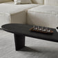 Scandinavian Oval Wood Coffee Table 15.75"H 2 Legs Cocktail Table Clearhalo 'Coffee & Accent Tables' 'Coffee Tables' 'coffee_tables' 'furn' 'furn_coffee_tables' 'Furniture' 'Living Room Furniture' 1200x1200_1aba932b-0220-43bd-84fc-458f7bb5f23e