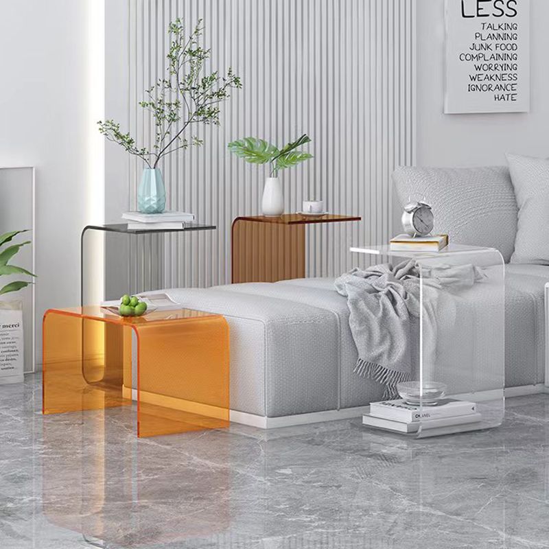 11.81" Wide Side Table Modernistic Acrylic Side End Snack Table