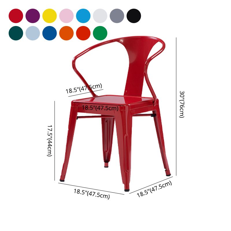 Industrial Metal Dining Room Chair Slat Back Side Chair for Restaurant Use Clearhalo ' kitchen&dining_furn' 'Dining Chairs' 'Dining Tables & Seating' 'dining_chair' 'furn' 'furn_dining_chair' 'Furniture' 'furniture_dining_chair' 'Kitchen & Dining Furniture' 'kitchen' 1200x1200_1abc4bb2-52ae-4094-8f19-5d29c6b702e6