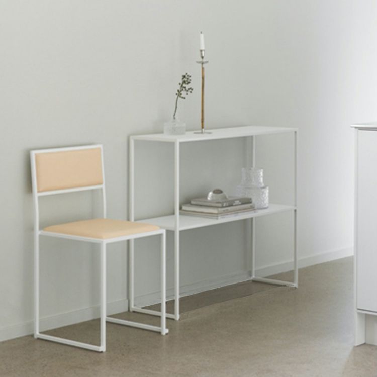 Tavolo da console a 1 scaffale moderno in ferro slitta di divani console di stoccaggio del rettangolo