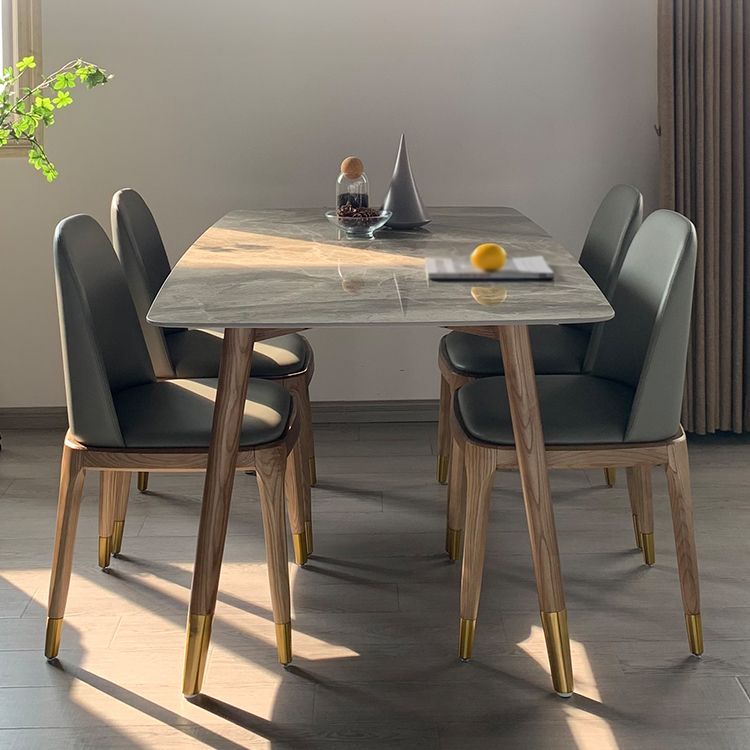 Rectangle Stone Dining table Traditional Luxury Dining Site Table with Wood Legs Clearhalo ' dining_table' 'Dining Tables & Seating' 'Dining Tables' 'furn' 'furn_dining_table' 'Furniture' 'furniture_dining_table' 'Kitchen & Dining Furniture' 'kitchen&dining_furn' 'kitchen' 'kitchen_dining_table' 1200x1200_1abdfd3b-97d1-4ce6-8878-1b9e588d2e31