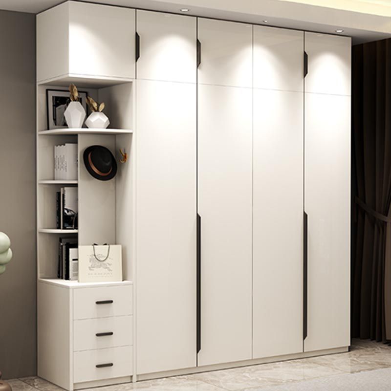 Manufactured Wood White Storage Cabinet Modern Style Cabinet for Bedroom