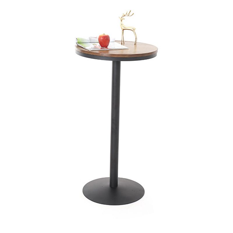 Wood Top Cocktail Bar Table Industrial Style Metal Base Bar Height Table for Coffee Shop Clearhalo 'Bar Furniture' 'Bar Tables' 'bar_tables' 'furn' 'furn_bar_tables' 'Furniture' 'furniture_bar_tables' 'Kitchen & Dining Furniture' 'kitchen&dining_furn' 'kitchen' 1200x1200_1abf8a21-ebee-4654-b12d-9a03610ba691