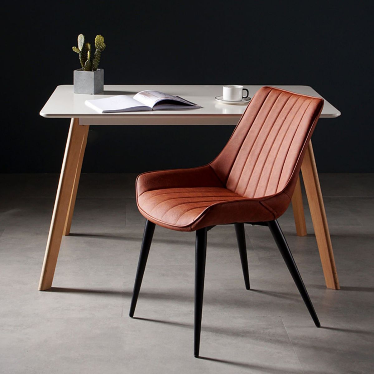 Metal Scandinavian Style Dining Chair Dining Room Armless Parsons Chair Clearhalo ' kitchen&dining_furn' 'Dining Chairs' 'Dining Tables & Seating' 'dining_chair' 'furn' 'furn_dining_chair' 'Furniture' 'furniture_dining_chair' 'Kitchen & Dining Furniture' 'kitchen' 1200x1200_1ac0cf84-d7b6-4148-b963-a166decb4613