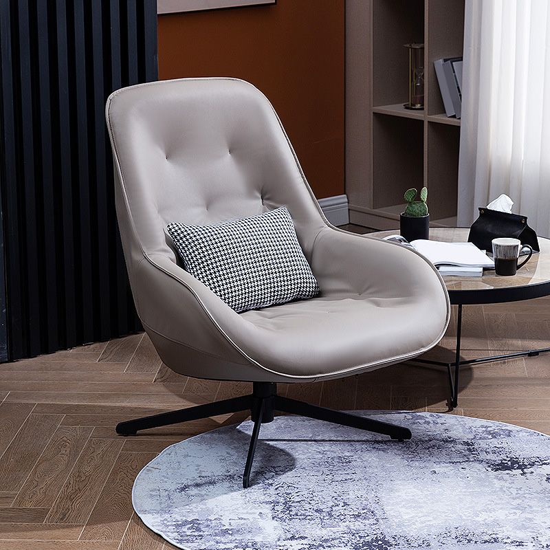 22,44 "breit x 22.44" tief gebundener Leder -Armless -Stuhl mit Spinnenbasis