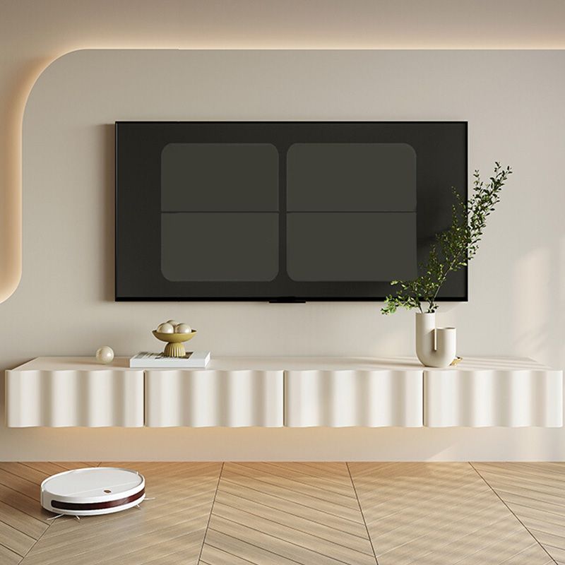 Contemporary White TV Console Wall Mounted Wood Media Console for Living Room Clearhalo 'furn' 'furn_tv_stands_entertainment_centers' 'Furniture' 'Living Room Furniture' 'TV Stands & Entertainment Centers' 'TV Stands & Media Storage Furniture' 'tv_stands_entertainment_centers' 1200x1200_1ac35b02-18c7-4b01-afdd-d3f8e88d2782