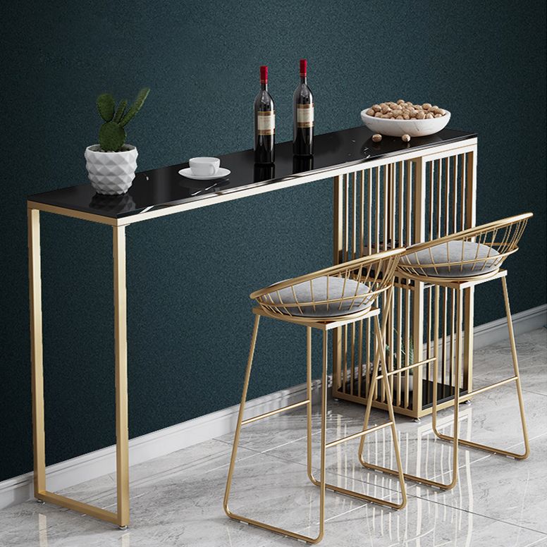 Rectangle Stone Bar Dining Table Industrial Bar Dining Table with Sled Base Clearhalo 'Bar Furniture' 'Bar Tables' 'bar_tables' 'furn' 'furn_bar_tables' 'Furniture' 'furniture_bar_tables' 'Kitchen & Dining Furniture' 1200x1200_1ac3e67f-fc6d-44e4-972f-ff2ef5b393ff