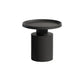 Mesa de café de metal redonda Mesa de cóctel de acabado negro/blanco - 19.7 ''/29.5 ''