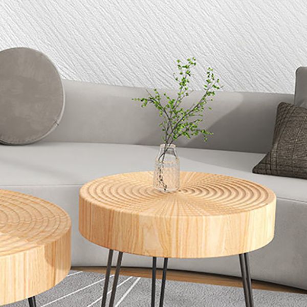 Contemporary Cocktail Table Round Solid Wood Coffee Cocktail Table Clearhalo 'Coffee & Accent Tables' 'Coffee Tables' 'coffee_tables' 'furn' 'furn_coffee_tables' 'Furniture' 'Living Room Furniture' 1200x1200_1ac560e1-5fab-433f-a5f0-195c3e0a74c3