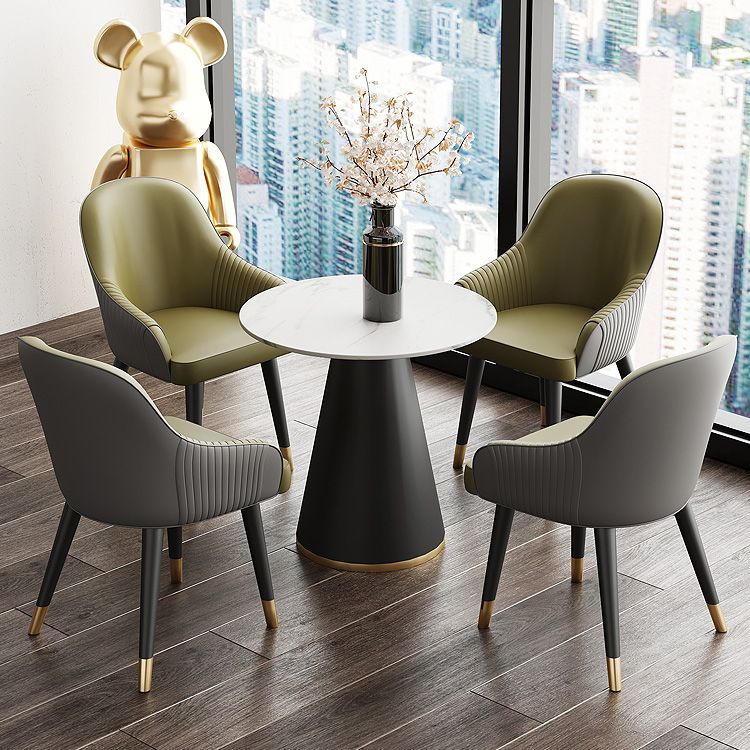 Glam Faux Leather Dining Chairs Upholstered Side Chair for Restaurant Use Clearhalo ' kitchen&dining_furn' 'Dining Chairs' 'Dining Tables & Seating' 'dining_chair' 'furn' 'furn_dining_chair' 'Furniture' 'furniture_dining_chair' 'Kitchen & Dining Furniture' 'kitchen' 1200x1200_1ac66053-038b-4382-8555-0fe770c68f96
