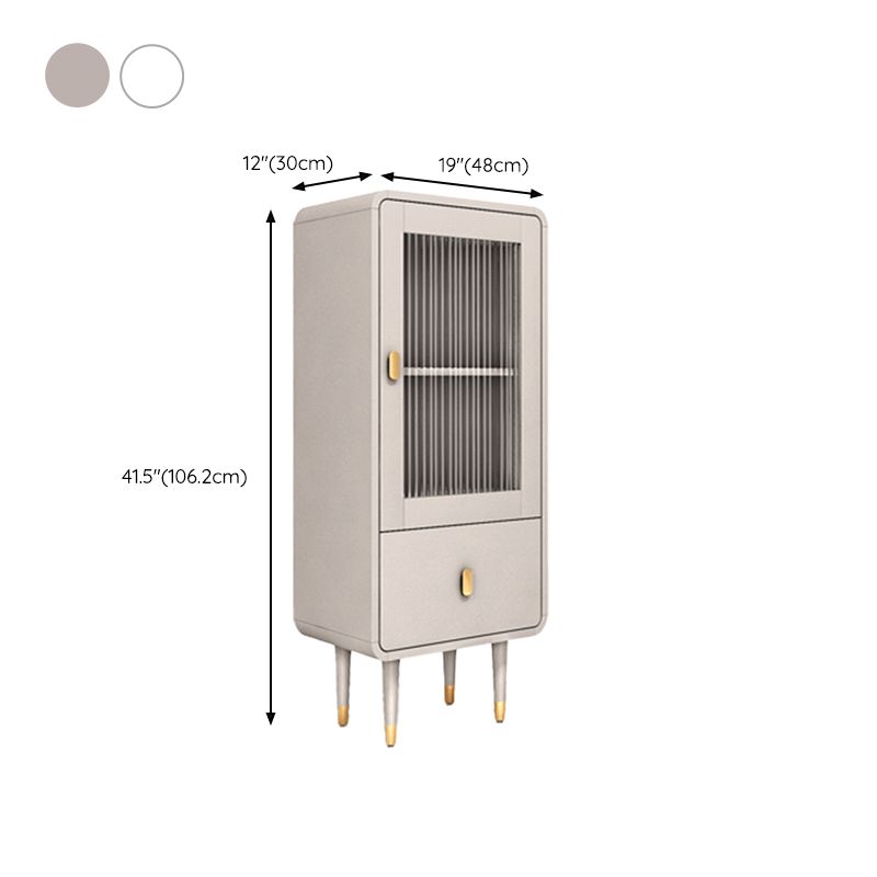 Modern Engineered Wood Bookcase Standard Closed Back Bookshelf with Doors