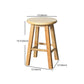 Modern Armless Counter Stool Rubber Wood Kitchen Bar Stool with Seat and Pedal Clearhalo 'Bar Furniture' 'Bar Stools' 'bar_stools' 'furn' 'furn_bar_stools' 'Furniture' 'furniture_bar_stools' 'Kitchen & Dining Furniture' 1200x1200_1ac8e90d-c2fd-46db-a012-28e39a619fd8