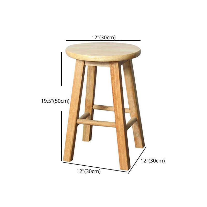 Modern Armless Counter Stool Rubber Wood Kitchen Bar Stool with Seat and Pedal Clearhalo 'Bar Furniture' 'Bar Stools' 'bar_stools' 'furn' 'furn_bar_stools' 'Furniture' 'furniture_bar_stools' 'Kitchen & Dining Furniture' 1200x1200_1ac8e90d-c2fd-46db-a012-28e39a619fd8