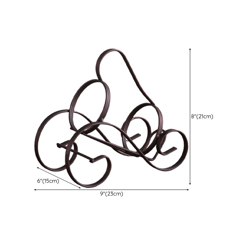 Contemporary Iron Wine Bottle Rack Countertop Bottle Holder for Living Room Clearhalo 'furn' 'furn_wine_racks' 'Furniture' 'Kitchen & Dining Furniture' 'Wine Racks' 'wine_racks' 1200x1200_1acabca8-e619-466b-a3a3-265b7bbbf645