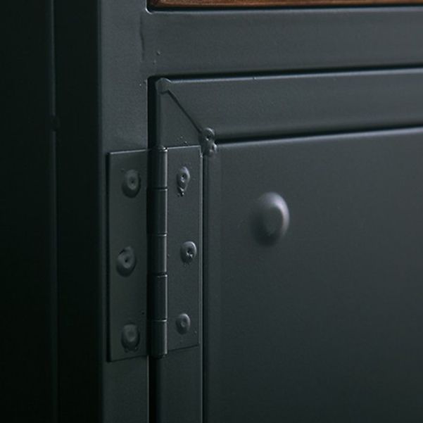 Contemporary Sideboard Black Metal with Drawers Cabinets for Home Clearhalo 'buffet_sideboard' 'Buffets & Sideboards' 'furn' 'furn_buffet_sideboard' 'Furniture' 'Kitchen & Dining Furniture' 1200x1200_1acaecb5-63bf-4d10-bcb9-1fdcbe7df266