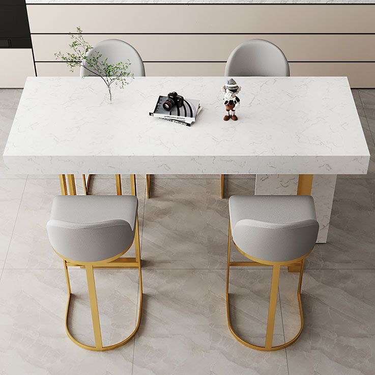 Indoor Modern Pub Dining Set 1/2/5 Pieces White Stone Top Bar Pub Table Set Clearhalo 'Bar Furniture' 'furn' 'furn_home_bar_bar_sets' 'Furniture' 'Home Bars & Bar Sets' 'home_bar_bar_sets' 'Kitchen & Dining Furniture' 1200x1200_1acbb191-9cc0-4201-9a10-cdcc4b2e3198