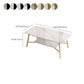Table basse rectangulaire en ardoise, 4 pieds, 1 table de cocktail simple avec étagère de rangement