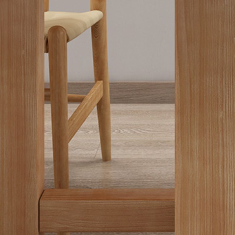 Mesa de comedor rectangular con caballete, mesa de madera moderna para comedor y cocina