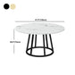 White Stone Top Dining Table Contemporary Dining Table with Pedestal Base Clearhalo 'Dining Tables & Seating' 'Dining Tables' 'dining_table' 'furn' 'furn_dining_table' 'Furniture' 'furniture_dining_table' 'Kitchen & Dining Furniture' 'kitchen' 'kitchen_dining_table' 1200x1200_1acd9f78-cd04-4217-b7d4-4e0a2bb7930c