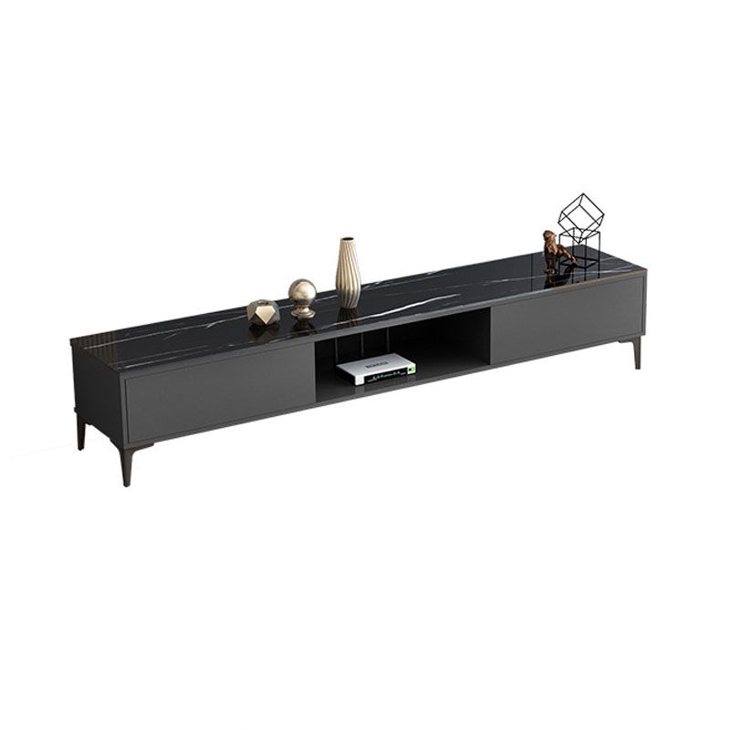 15.75-Inch High Modern TV Stand 2 Doors Open Storage TV Console Clearhalo 'furn' 'furn_tv_stands_entertainment_centers' 'Furniture' 'Living Room Furniture' 'TV Stands & Entertainment Centers' 'TV Stands & Media Storage Furniture' 'tv_stands_entertainment_centers' 1200x1200_1ace0398-dd28-462d-a99a-21eb97683163