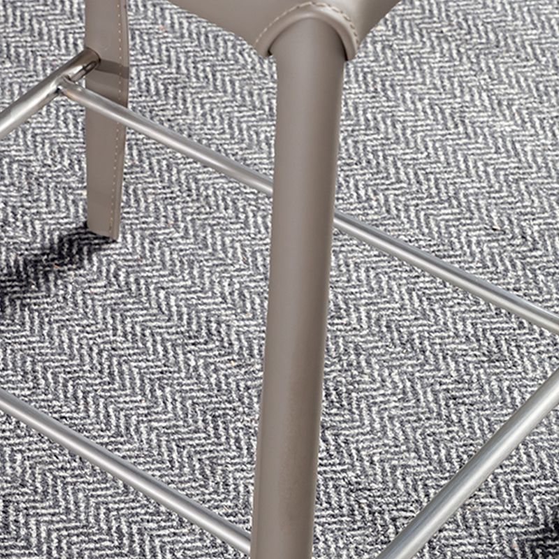 Faux Leather Bar and Counter Stool Nordic Style Patio Stool with Backrest Clearhalo 'Bar Furniture' 'Bar Stools' 'bar_stools' 'furn' 'furn_bar_stools' 'Furniture' 'Kitchen & Dining Furniture' 1200x1200_1aceb410-9b06-46b7-bd26-4a7eaf695f63