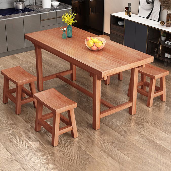 Modern Solid Wood Standard Dining Table Kitchen Rectangle Dining Table with Trestle Base Clearhalo ' dining_table' 'Dining Tables & Seating' 'Dining Tables' 'furn' 'furn_dining_table' 'Furniture' 'furniture_dining_table' 'Kitchen & Dining Furniture' 'kitchen&dining_furn' 'kitchen' 'kitchen_dining_table' 1200x1200_1acf619d-6af8-48b8-999b-ae7364dea454