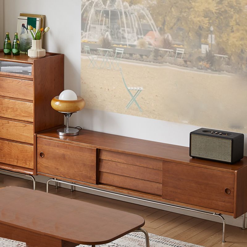 Scandinavian Media Console Solid Wood TV Console for Living Room Clearhalo 'furn' 'furn_tv_stands_entertainment_centers' 'Furniture' 'Living Room Furniture' 'TV Stands & Entertainment Centers' 'TV Stands & Media Storage Furniture' 'tv_stands_entertainment_centers' 1200x1200_1acff20d-3ea2-426b-bc7c-e8acfad6e902