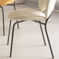 Indoor-Outdoor Curved Side Chair Open Back Dining Upholstered Chair