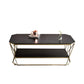 Glam Slate Coffee Table Gold Frame Coffee or End Table, 17.71" Tall Clearhalo 'Coffee & Accent Tables' 'Coffee Tables' 'coffee_tables' 'furn' 'furn_coffee_tables' 'Furniture' 'Living Room Furniture' 1200x1200_1ad30996-a084-458f-8bc8-f6a90cd34a4c