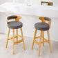 Contemporary Round Bar and Counter Stool Low Back Stool with 4 Legs Clearhalo 'Bar Furniture' 'Bar Stools' 'bar_stools' 'Furniture' 'furniture_bar_stools' 'Kitchen & Dining Furniture' 1200x1200_1ad5dd50-c15d-45c0-aa5c-8945319d148d
