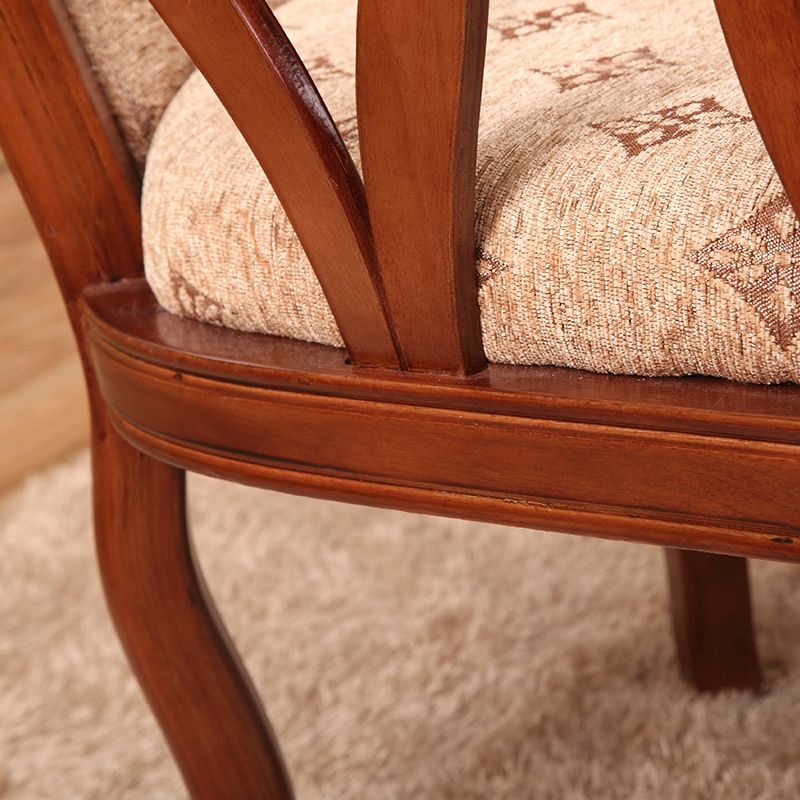 Traditional Style Dining Chair Upholstered Solid Wood Base Arm Chair for Home Clearhalo 'Dining Chairs' 'Dining Tables & Seating' 'dining_chair' 'furn' 'furn_dining_chair' 'Furniture' 'Kitchen & Dining Furniture' 1200x1200_1ad62258-e2b8-4052-8ad6-f4dbee40422d