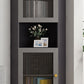 Modern Accent Cabinet with 2 Glass Doors and Storage Shelf Cabinet