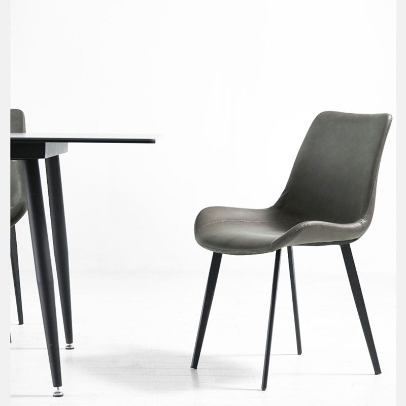 Sedie da pranzo in pelle finta industriale sedia corda solida per cucina