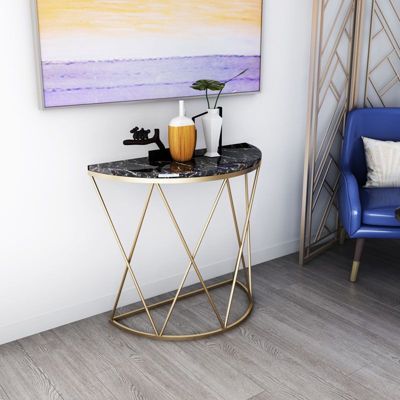 Tavolo della console in marmo glam tavolo da divano console resistente alle macchie per la sala