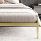Contemporary Rectangular Spindle Headboard Bed with Metal Legs
