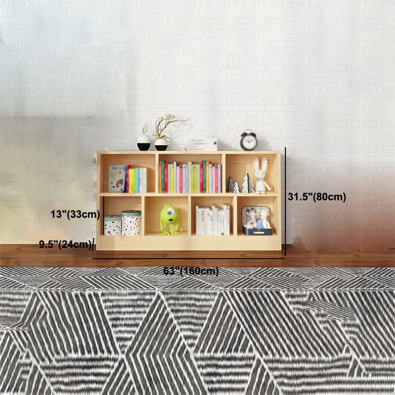 2/3-Shelf Natural Modern Bookshelf Pine Wood Geometric Closed Back Bookshelf Clearhalo 'Bookcases' 'furn' 'furn_bookcases' 'Furniture' 'furniture_bookcases' 'kitchen' 'kitchen_bookcases' 'Living Room Furniture' 'Office Furniture' 1200x1200_1adcbd08-578d-43f4-bc73-373f7de5f396