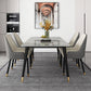 Contemporary Style Stone Dining Table Rectangle 4 Legs Table for Dining Room Clearhalo ' dining_table' 'Dining Tables & Seating' 'Dining Tables' 'furn' 'furn_dining_table' 'Furniture' 'furniture_dining_table' 'Kitchen & Dining Furniture' 'kitchen&dining_furn' 'kitchen' 'kitchen_dining_table' 1200x1200_1add8e20-aafd-45ba-acaa-4eaa362b206a