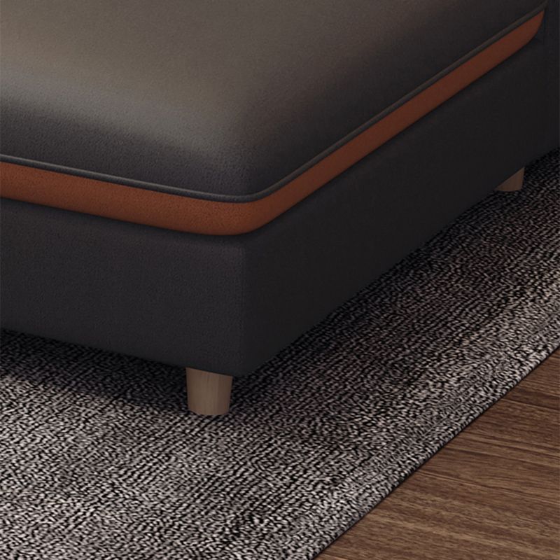 Stain Resistan Faux Leather Square Arm Sectional with Pillowed Back Cushions Clearhalo 'furn' 'furn_sectionals' 'Furniture' 'furniture_sectionals' 'Living Room Furniture' 'Sectionals' 1200x1200_1addd7cc-5589-4c58-8226-a7d0835f233e