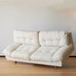 Contemporary Sofa Faux Leather Armless Sofa with Loose Back for Living Room