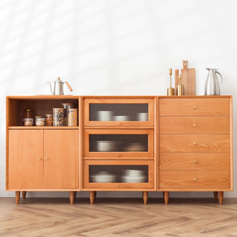 Modern Rectangle Cabinet Knobs Wood Side Cabinet with Drawer Clearhalo 'Cabinets & Chests' 'cabinets_chests' 'furn' 'furn_cabinets_chests' 'Furniture' 'Living Room Furniture' 1200x1200_1adf5a2f-a4dc-46d0-9a80-56ce28a0010b