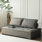 29.92" High Sofa Contemporary Armless Sofa with Bolster Pillows
