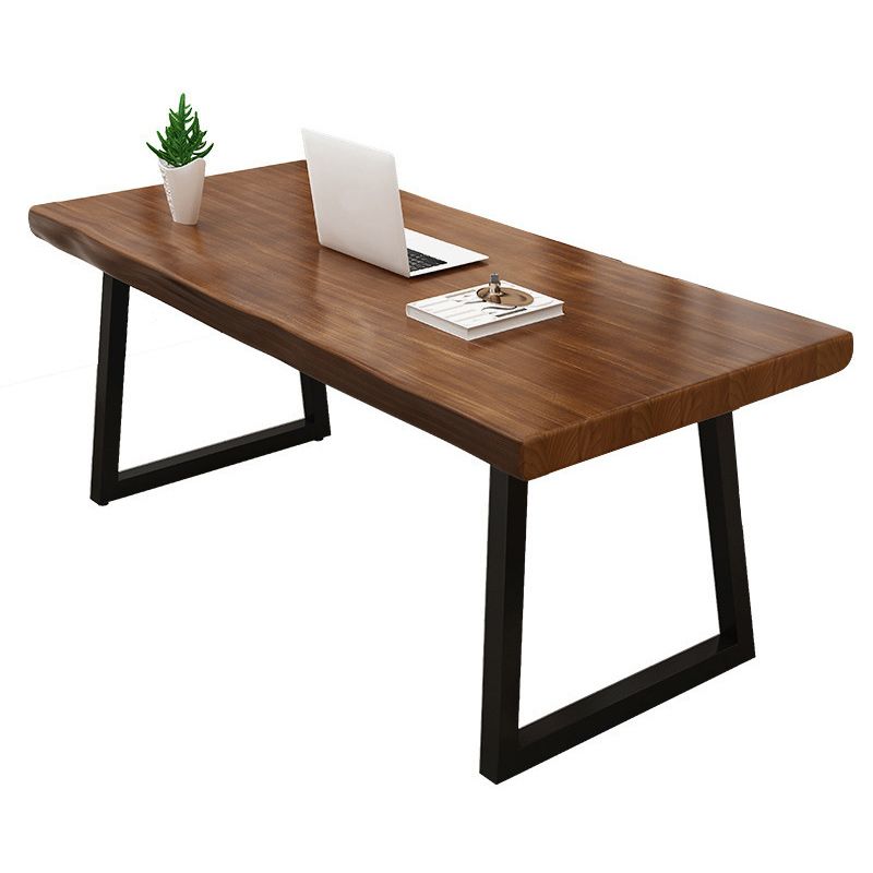 Pine Wood Top Dining Table Industrial Rectangle Table with Sled Base Clearhalo 'Dining Tables & Seating' 'Dining Tables' 'dining_table' 'furn' 'furn_dining_table' 'Furniture' 'Kitchen & Dining Furniture' 1200x1200_1adf8400-06ff-4aff-b22d-4e510ce22b4e