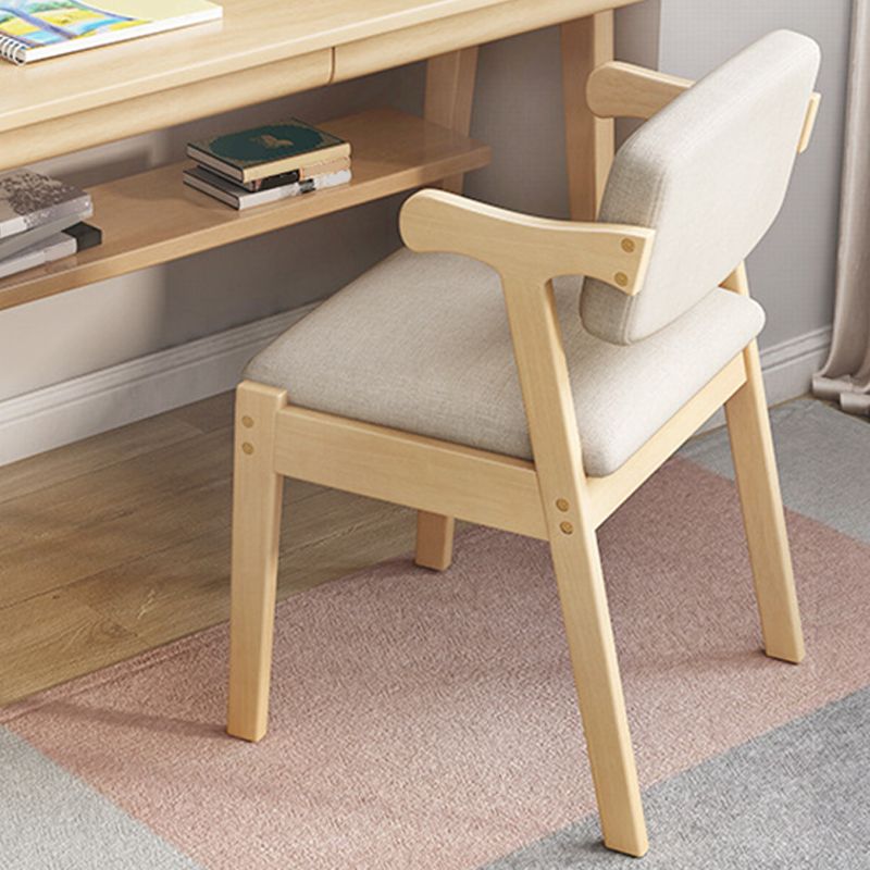 Chaise de bras de salle à manger en bois chaise de salle à manger rembourrée contemporaine