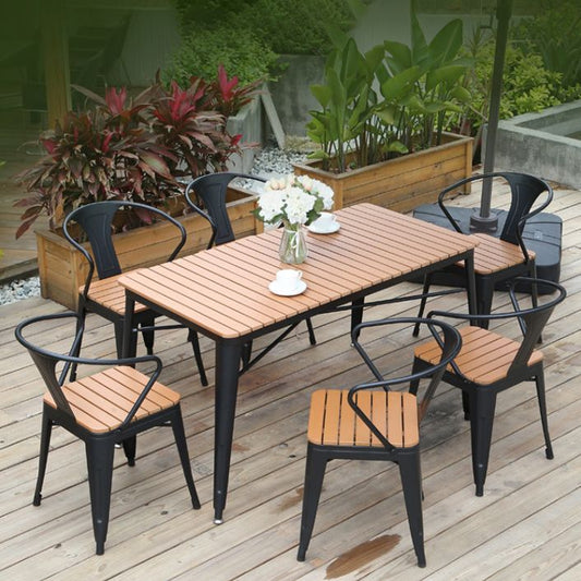 Juego de mesa rectangular de estilo moderno 1/2/5/7 Piezas de comedor para cocina